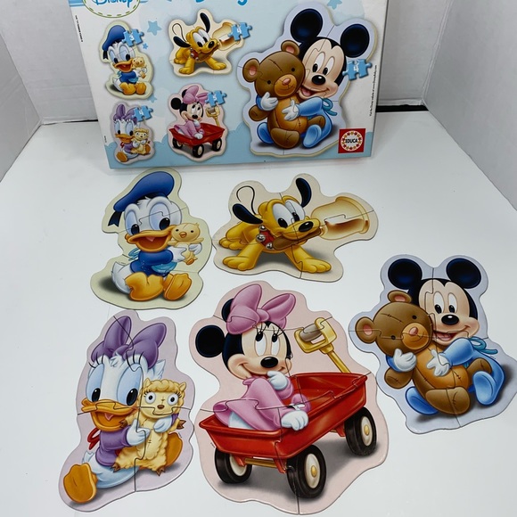 Disney Baby Puzzles Set For 5 Pieces - Picture 1 of 7